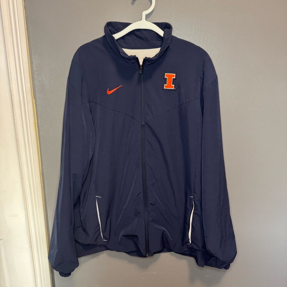 Nike NCAA Illinois Fighting Illini Team Issue Coaches Woven Training Jacket L